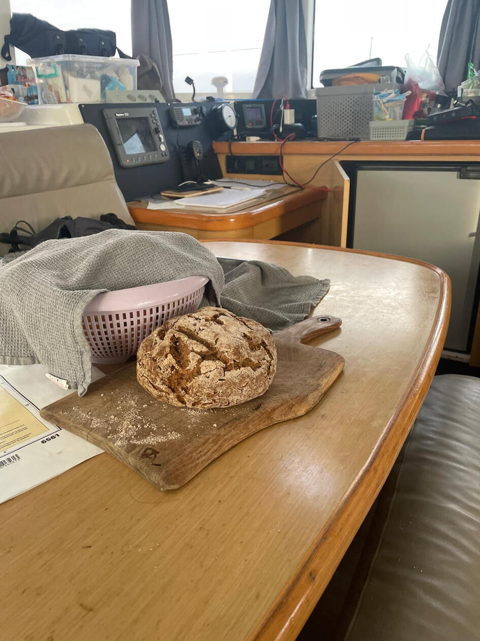 Atlantic Crossing East to West. Bread making.